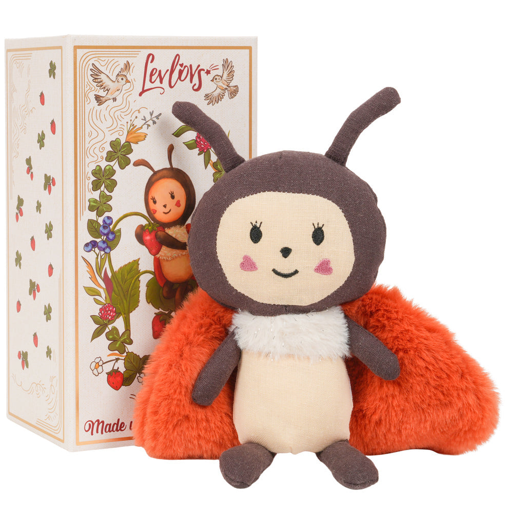 Levlovs Ladybug Cuddly Plush in Illustrated Collectible Keepsake Gift Box
