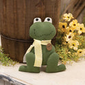 Hippity Frog With Striped Scarf Country Prim Hanging Plush Doll