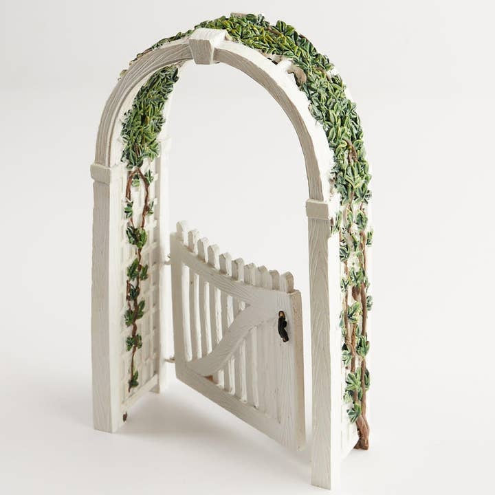 Mary Engelbreit Fairy Garden Collection Resin Miniature 6" Gated Arbor with Vine