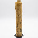Sunflowers CInnamon/Clove Dusted 7" Led Timer Taper Candle and Black Holder Set