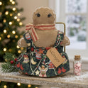 Gingerbread Girl "Ginger" Holiday Doll – Primitive Christmas 8" Shelf Sitter