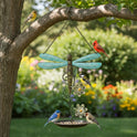 Dragonfly and Daisies, 13" Birdfeeder by Sunset Vista Designs