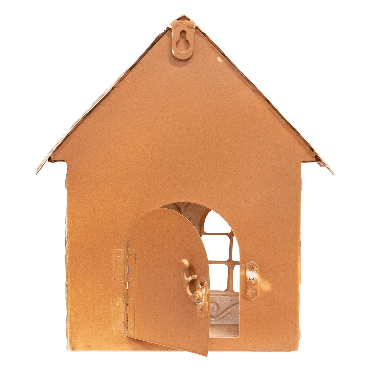 Gingerbread House 9.75" Metal Luminary - Christmas Village Holiday Decor