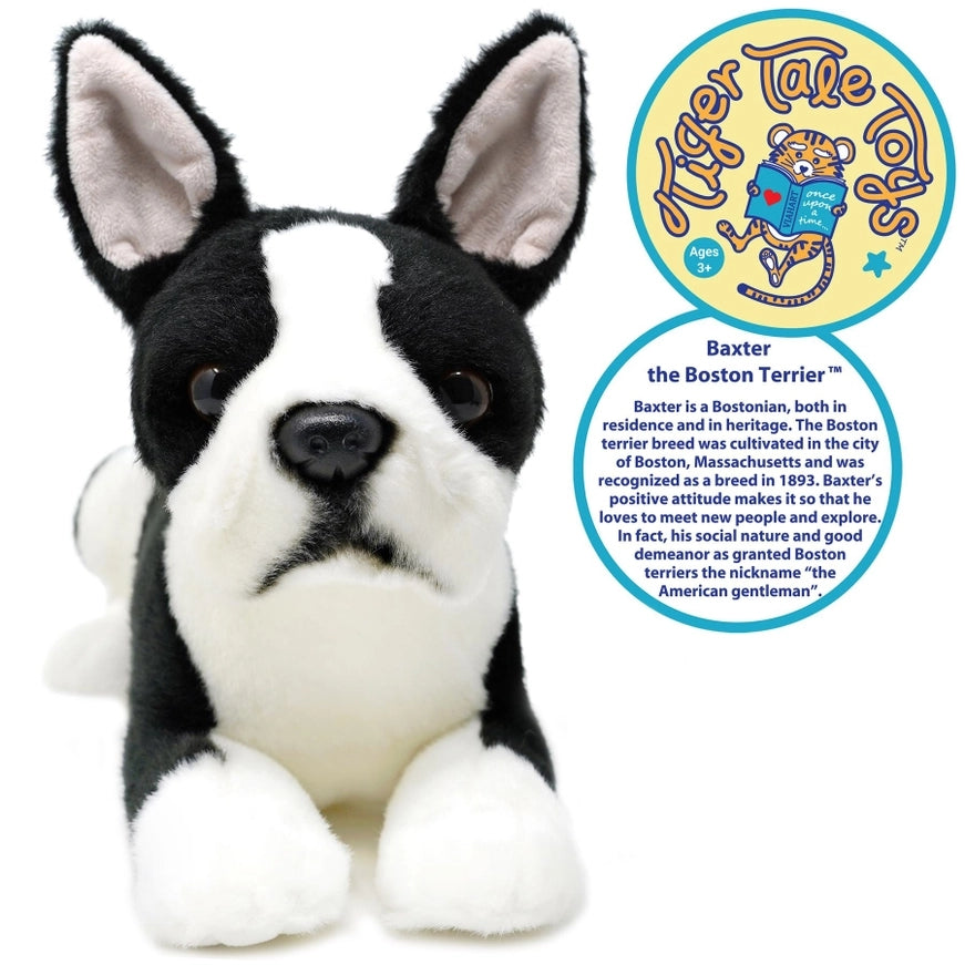 Baxter the Boston Terrier Plush Puppy Dog, Stuffed Animal, Viahart