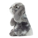Living Nature Gray and White Sitting Lop Eared Rabbit Stuffed Animal, 8" Plush