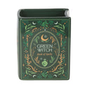 Green Witch Book of Spells Small 5.75" Book-Themed Flower Vase