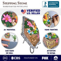 Fairy Kisses and Flowers Garden Colorful, Whimsical Stepping Stone, 9.5"