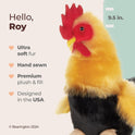 Roy the Rooster, Soft Plush 9" Farmhouse Stuffed Animal by Bearington Collection
