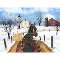 Billy Jacobs "Sleigh Bells Ring" Canvas Wall Art 12x16 Rustic Winter Farmhouse