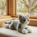 Lil' Socks Gray Tabby Cat Plush 8" Kitten by Bearington Collection