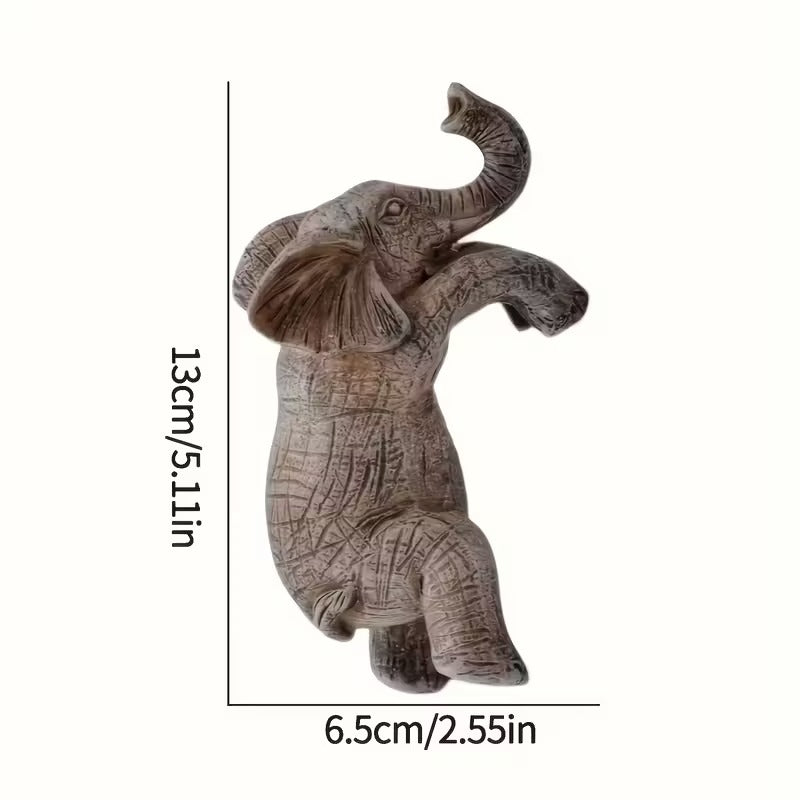 Decorative Small Hanging Elephant Resin Hugger Statue for Pots & Planters