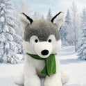 Beverly Hills Teddy Bear Co. Large Winter Cozies Hugger Husky Dog, 14" Plush