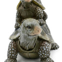 Stacked Turtles Figurine, Resin Tortoise 5 1/2" Small Statue, Garden Accent