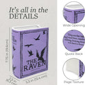 Edgar Allan Poe The Raven Decorative Purple Ceramic Book Themed Flower Vase