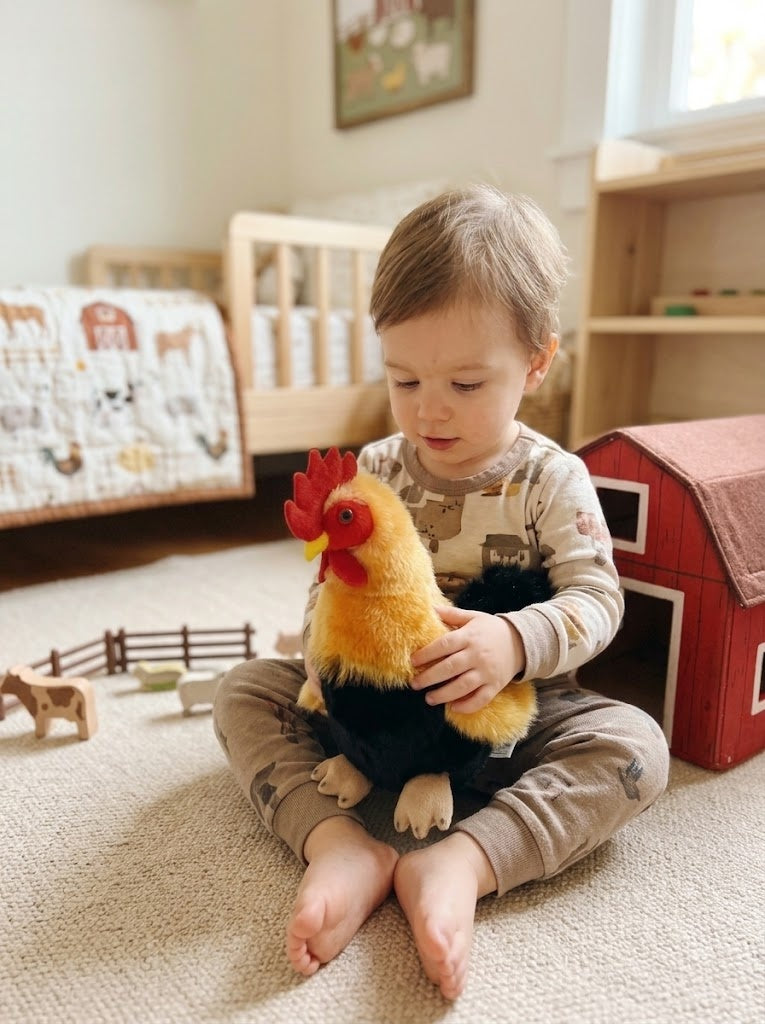 Roy the Rooster, Soft Plush 9" Farmhouse Stuffed Animal by Bearington Collection