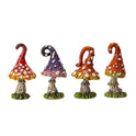 Mini Toadstool Mushroom Fairy Garden Home and Garden Decor Set of 4