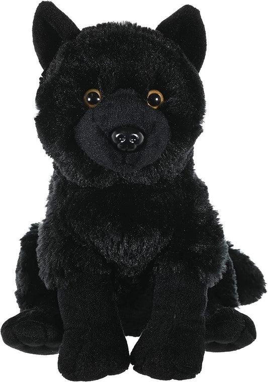 Wild Republic Cuddlekins Black Wolf, 12" Plush, Soft Stuffed Animal