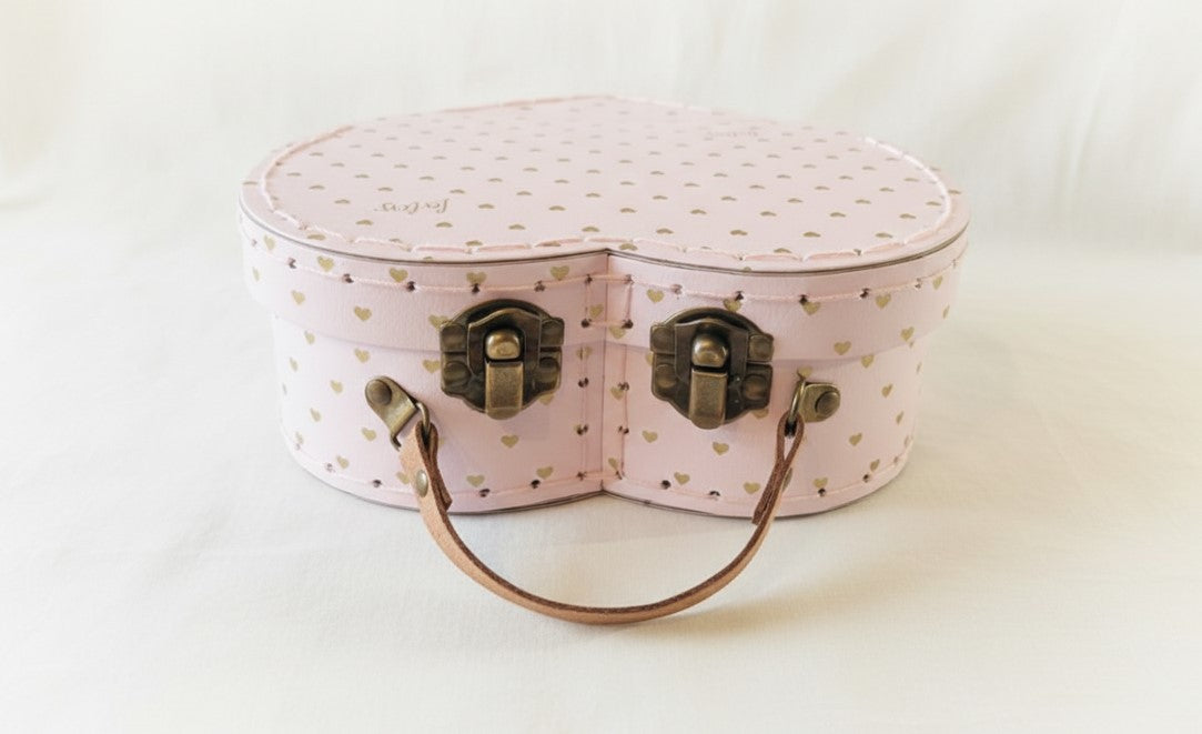 Levlovs King and Queen Mouse in Valentine's Heart Keepsake Box with Bedding