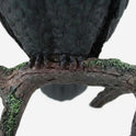 Black Raven on Tree Branch Cold Cast Resin Collectible Figurine Gothic Decor