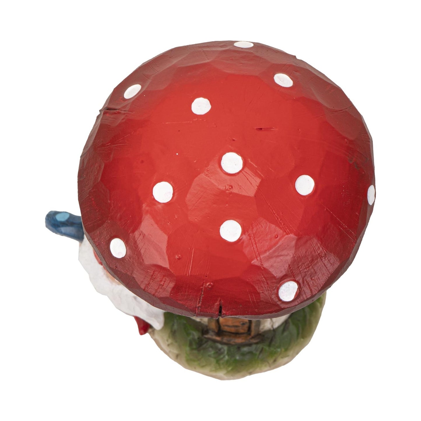 Fairy Garden Gnome with Tall Welcome Mushroom LED Toadstool House