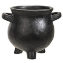Herbs For Spells Small Witches Cauldron Plant Pot, Black Cold Resin Planter