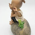 Fairy Garden Pixie and Frog on Rock 4" Miniature Resin Statuette, Figurine