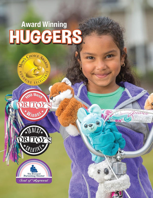 Wild Republic Huggers Plush White Pink Bunny, Award Winning Stuffed Animal Toy