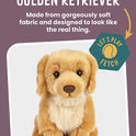 Living Nature Golden Retriever Plush Toy, 8" Dog, Eco-Friendly