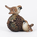 Autumn Acorn & Songbirds Figurine 5" - Woodland Bird Fall Tabletop Accent