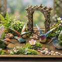 Flying Hummingbird Miniature Resin Colorful Figurines, Set of 4