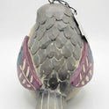 Cute Textured Floral Bird Hanging Birdhouse 6" Whimsical Outdoor Garden Decor