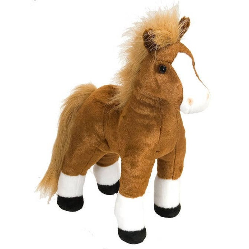 Wild Republic Cuddlekins Standing Brown and White Horse, Plush Stuffed Pony