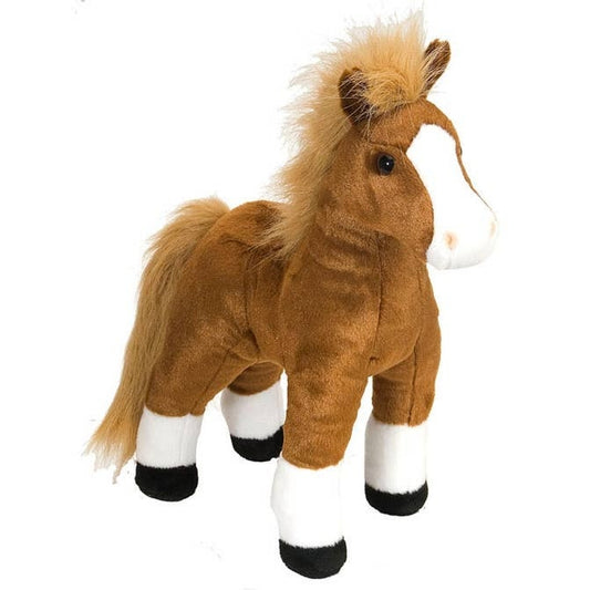Wild Republic Cuddlekins Standing Brown and White Horse, Plush Stuffed Pony