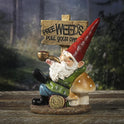 Funny "Free Weeds" Garden Gnome Statue, 7.5" Durable Polyresin Figurine