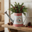 Farm Fresh Spruce Fir, Cedar Pine Christmas Trees Metal Decorative Watering Can