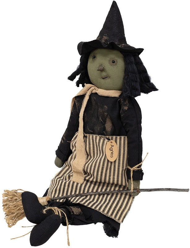 Primitive Halloween Witch Doll "Agnes" Prim Folk Art, Rustic Fall Home Decor