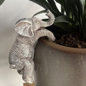 Decorative Small Hanging Elephant Resin Hugger Statue for Pots & Planters