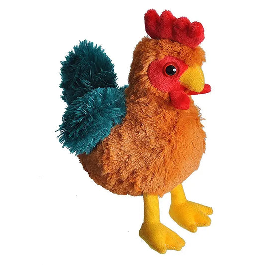 Wild Republic Hug'ems Mini Stuffed Rooster, Bird Plush