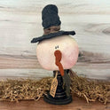Freeze The Primitive Snowman On Distressed Black Spindle, Holiday & Winter Decor