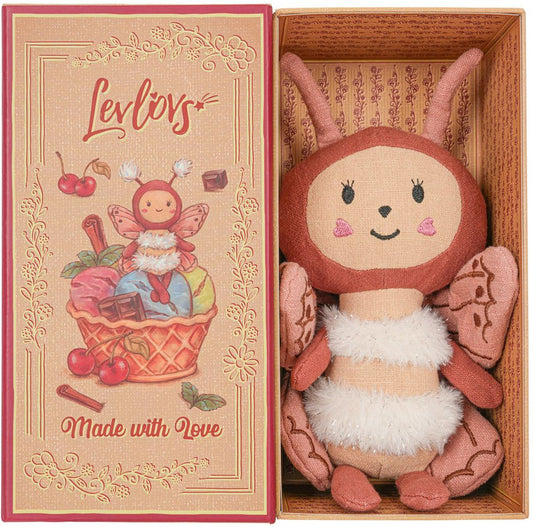 Levlovs Butterfly Plush Lila in Illustrated Collectible Keepsake Gift Box