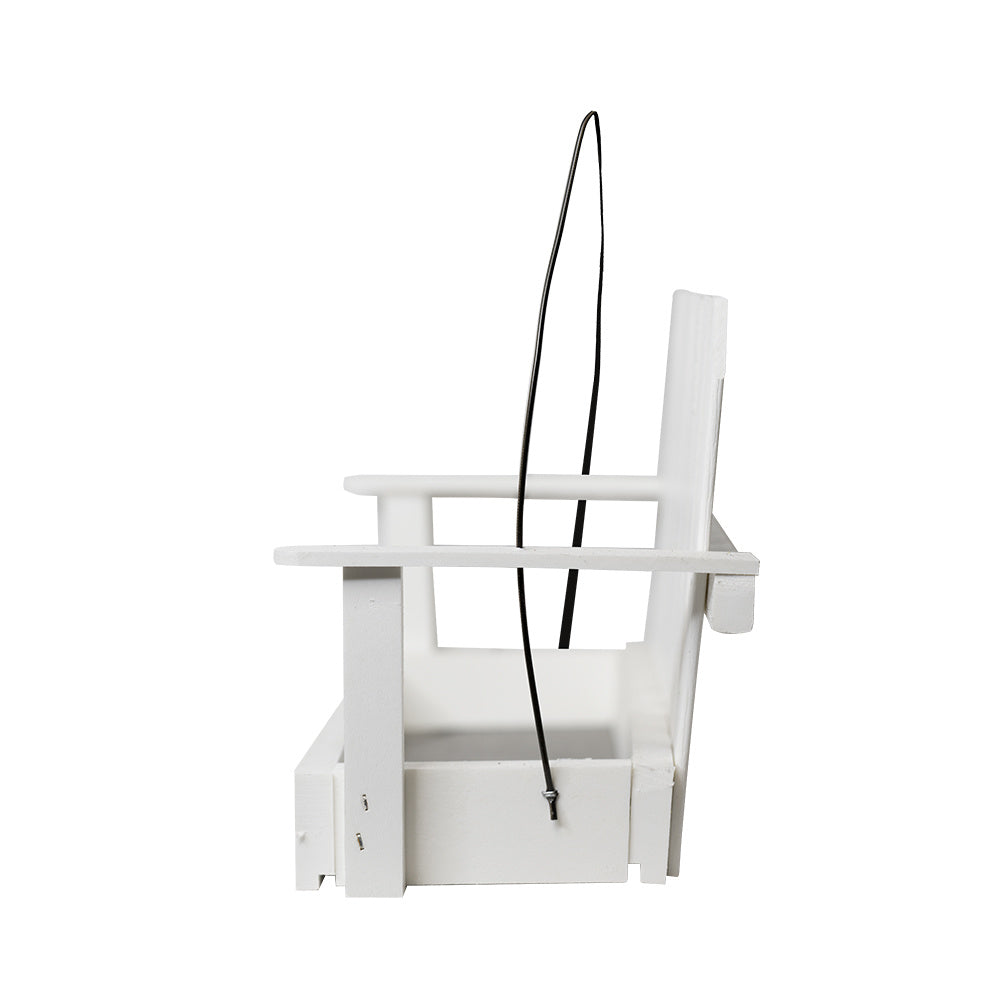 Amish Made Recycled Plastic Swing Bird Seed Feeder in White