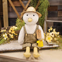 Morris the Duck with Straw Hat and Watering Can Plush Doll Country Prim Decor