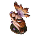Miniature Sleeping Fairy Figurine with Leaf Wings, Woodland Faery Decor