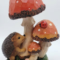 Cute Solar LED Hedgehog, Ladybug & Mushrooms Garden Statue, Animal Yard Decor