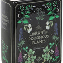 "Library of Poisonous Plants" Book-Shaped Ceramic Vase Gothic Botanical Decor – detail view
