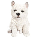 Adorable Highland Terrier, Westie Puppy Dog Collectible Resin Figurine, 6.5 inch
