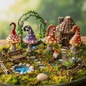 Mini Toadstool Mushroom Fairy Garden Home and Garden Decor Set of 4