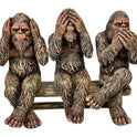 Bigfoot Trio Small Scale Resin Statue See No Evil, Hear No Evil, Speak No Evil