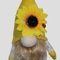 Fabric Beanie Garden Gnome with Sunflower & Ladybug Accent