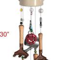 Garden Delights Watering Can and Tools Large Windchime, Country Primitive Decor